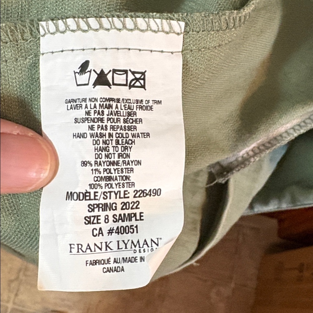 Frank Lyman Women's Green Open Lightweight Coat - Size 8 - Picture 3 of 7